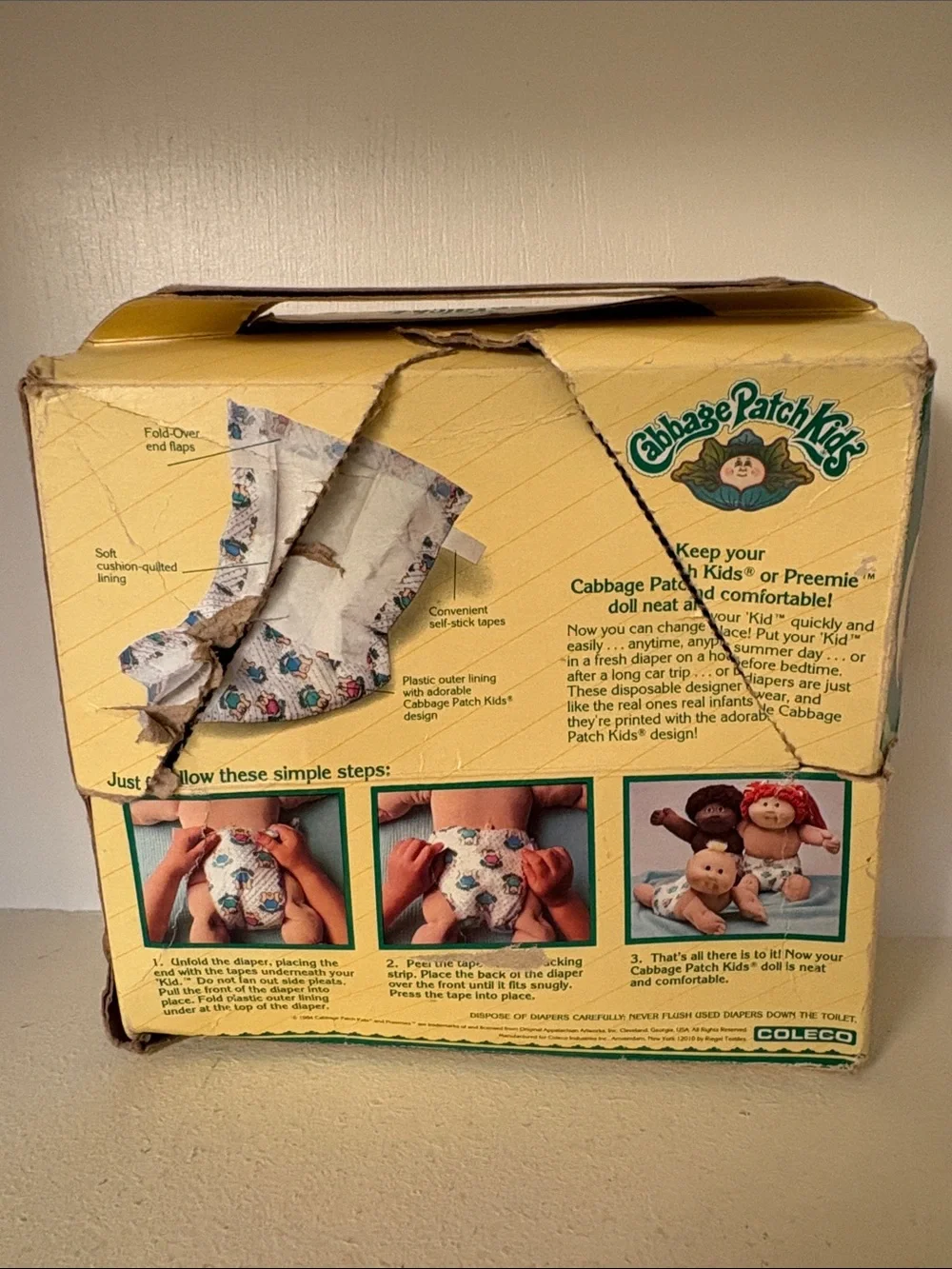 VINTAGE Cabbage Patch Kids Disposable Designer Diapers